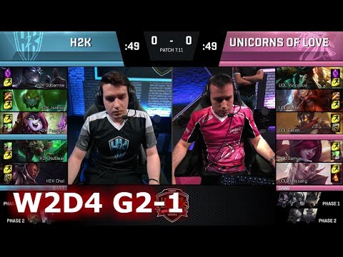 H2K Gaming vs Unicorns of Love | Game 1 S7 EU LCS Summer 2017 Week 2 Day 4 | H2K vs UOL G1 W2D4