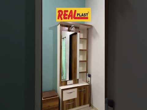 PVC 4 Door Designer Wardrobe, With Mirror, With Locker