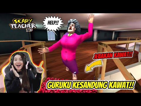 MY TEACHER TRIPPED OVER MY MADE WIRE TRAP!! SO HILARIOUS!! SCARY TEACHER 3D INDONESIA