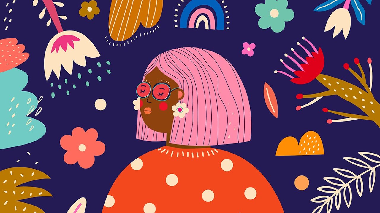 The process of drawing a vector illustration