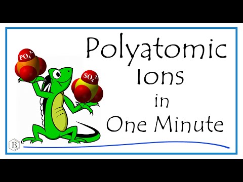 Polyatomic Ions in One Minute