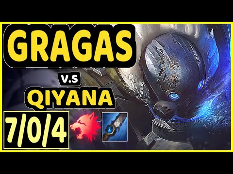 SKEANZ (GRAGAS) vs QIYANA - 7/0/4 KDA JUNGLE CHALLENGER GAMEPLAY - EUW