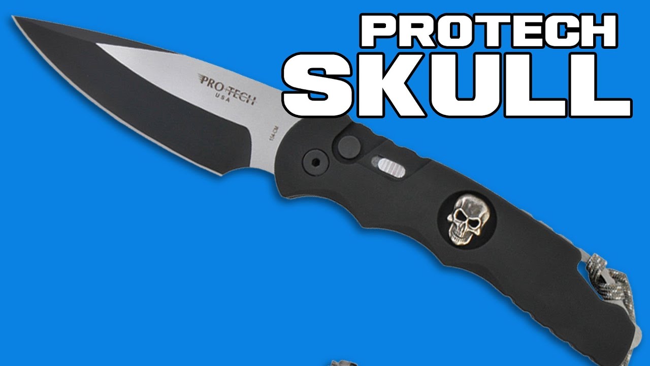 Pro-Tech Razor Wire Skull TR-4 Automatic Knife (4" Black) Limited Edition
