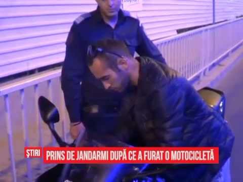 Caught by the gendarmes after stealing a motorcycle