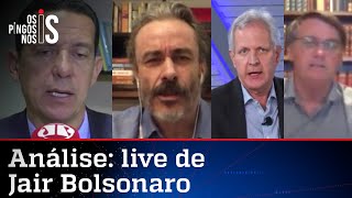 Comentaristas analisam live de Jair Bolsonaro