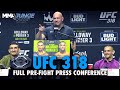 UFC 318 Full Pre Fight Press Conference Max Holloway Booed Dustin Poirier Showered With Love