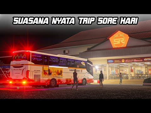 Harapan Jaya Bus' Afternoon Journey to Night!! The Addictive Realistic ETS2 Indonesia!