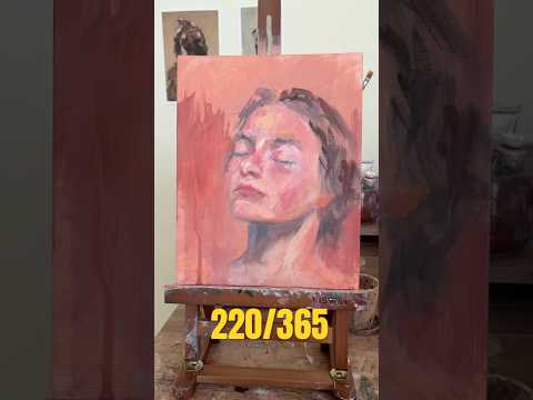 Day 220 painting a portrait everyday for a year #art #portraitchallenge #oilpainting #paintingdemo