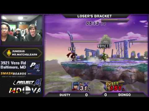 SDPM - Dusty (Marth) vs Bongo (Falcon) - Losers Bracket - Smash Project M PM