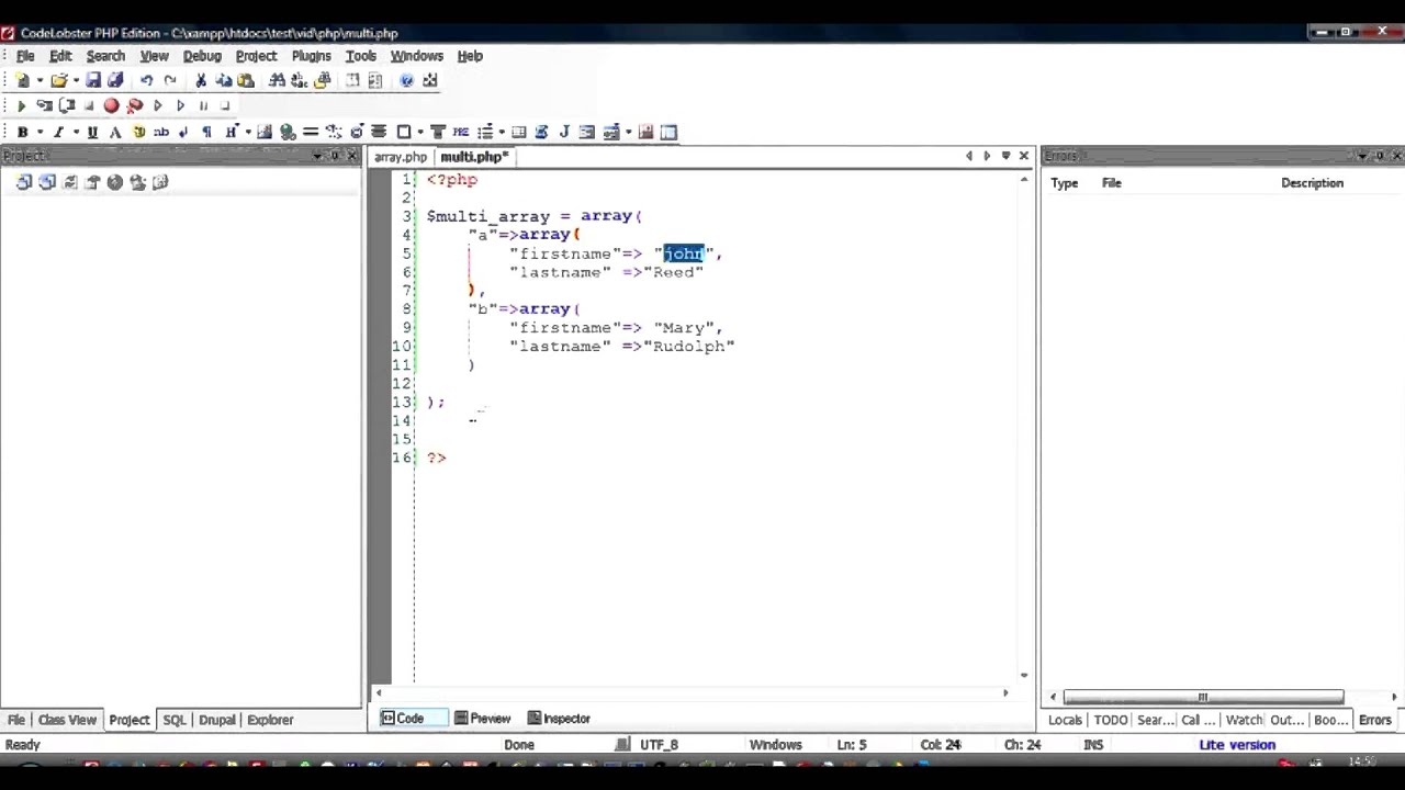 PHP Arrays #4: Multidimensional arrays