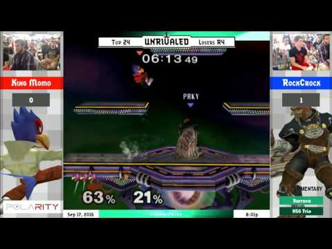Unrivaled 2 Melee - RockCrock (Ganon) vs KingMomo (Falco) - Losers Top 8