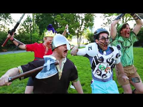 Huge LARPING battle with giant minotaur