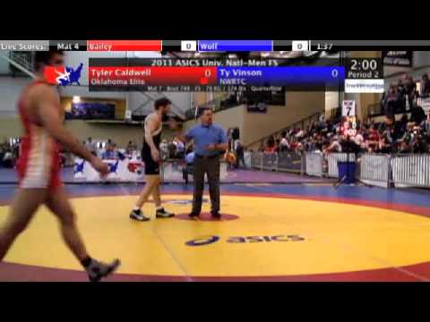 University Freestyle Quarterfinal 79kg - Tyler Caldwell vs. Ty Vinson