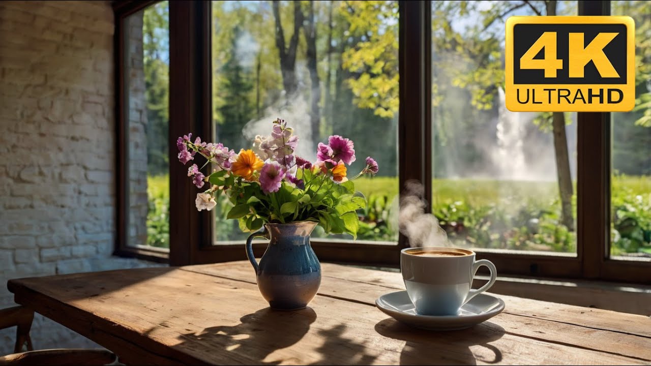 Mountain View & Warm Coffee Relaxing Piano Music for Deep Focus Work Study & Meditation Dreamy Tones