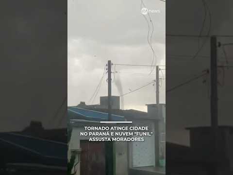 Tornado no Paraná teve rajadas de ventos de 180 km/h | #SBTNotícias