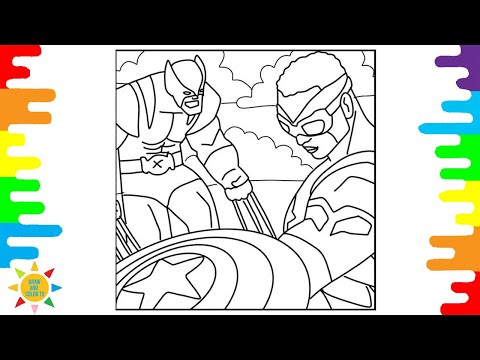 Wolverine vs Captain America Coloring Page|Superheroes Against Each Other|Spektrem|Shine|NCS Release