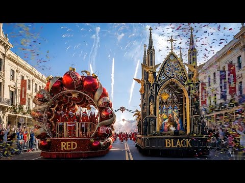 Berlin Most Magical Christmas Parade 2025 | Black & Red Giant Floats + Fireworks (4K Daytime)