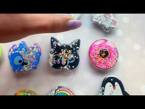 Держатель для смартфона / планшета попсокет Popsocket с плавающими блестками (Минни черный) - фото 1 - id-p2194912944
