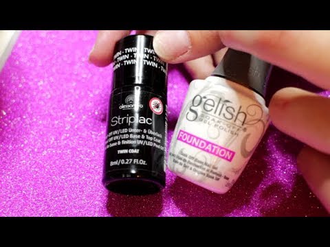 Striplac Peel off gelpolish Allessandro with regular gelpolish VS Gelish foundation & top it off