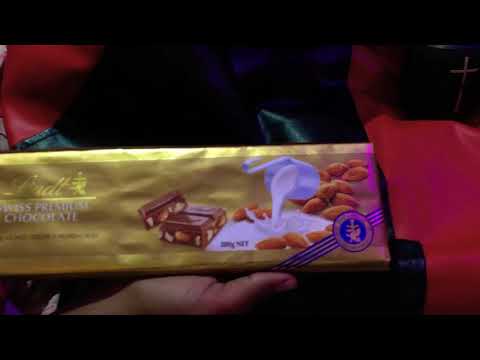 Lindt Swiss premium chocolate 🍫 (Milk Almond) - unpacking
