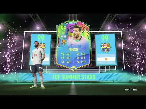 Packing Summer Stars 99 Messi in Guaranteed Pack FIFA 21
