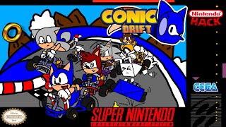 Conic Drift - Hack of Super Mario Kart [SNES] Longplay