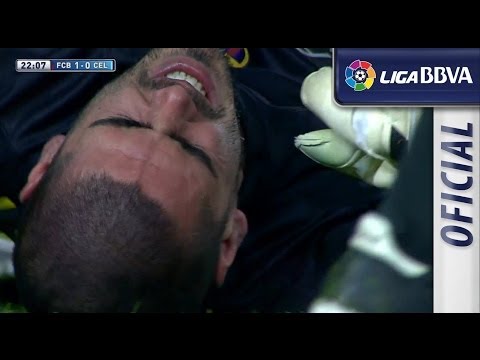 Lesión de rodilla | Knee injury de Víctor Valdés - سلتيك برشلونة