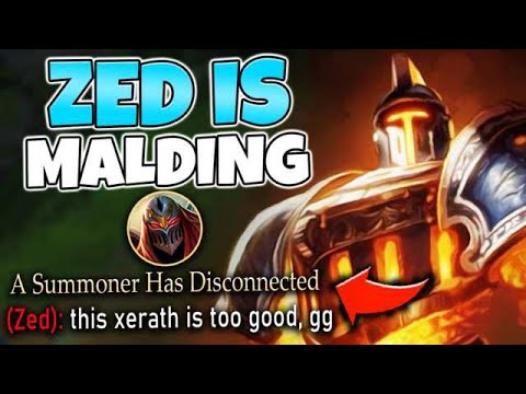 LOL! BEAT THIS ZED SO BAD HE RAGE QUIT THE GAME! RANK 1 XERATH GAMEPLAY - League of Legends