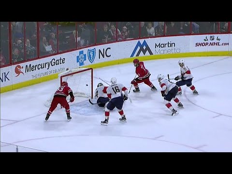 Hanifin ends chaotic final 30 seconds of OT between Hurricanes & Panthers