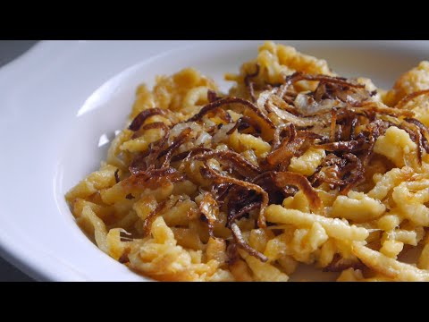 Making Käsespätzle (Austrian/German Dumpling Noodles with Cheese)