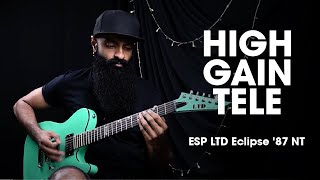 Video thumbnail for HIGH GAIN TELE (...and other tones): ESP LTD Eclipse '87 NT Turquoise Electric Guitar Demo by Music Bliss Malaysia