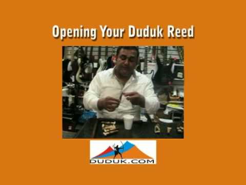 Opening Duduk Reed instructions Yegheg Ghamish -=- Albert Vardanyan Armenian duduk Duduk.com