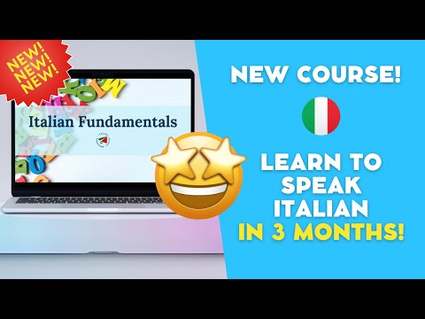 Italian Fundamentals - New course for English speakers that want to learn Italian from scratch!