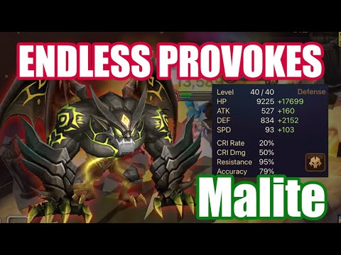 【Summoners War | Curry's RTA】The Power Malite, Endless Provokes and Endless Despair
