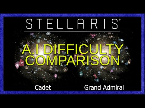 Stellaris: AI difficulty Comparison Timelapse - Cadet versus Grand Admiral - 1st 100 years [No Mods]