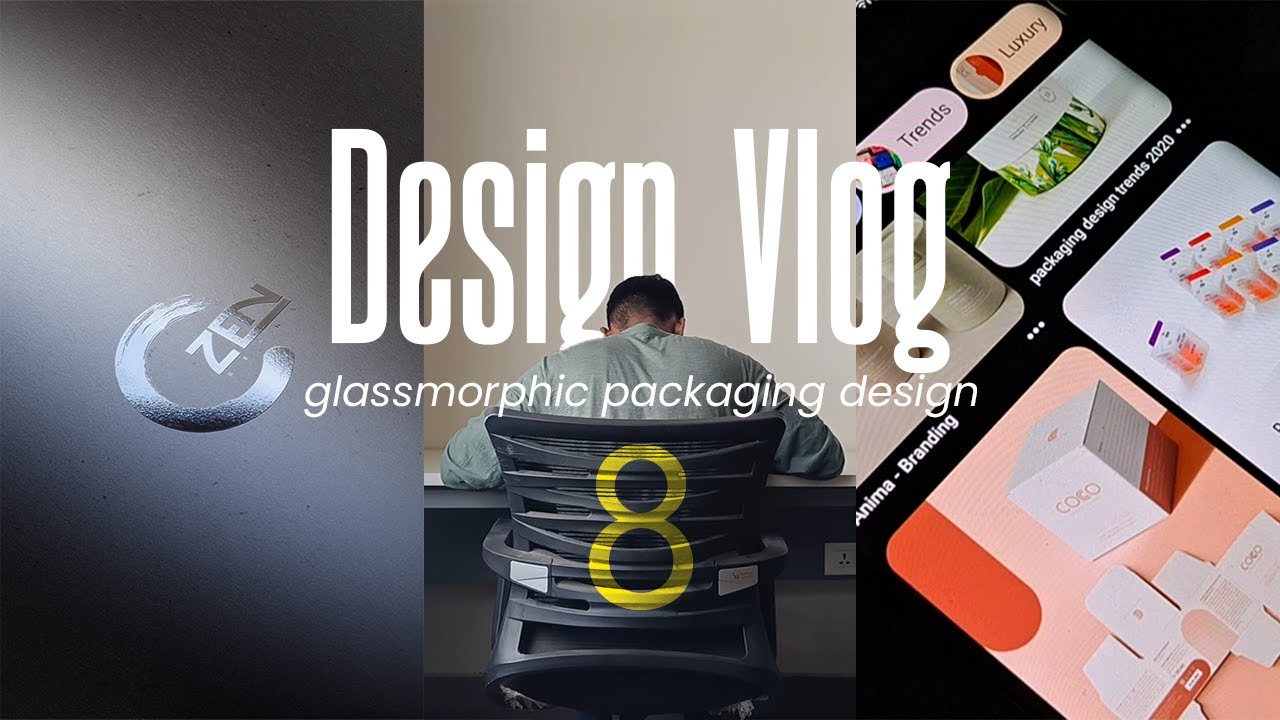 Glassmorphic Packaging Design | Design vlog 8