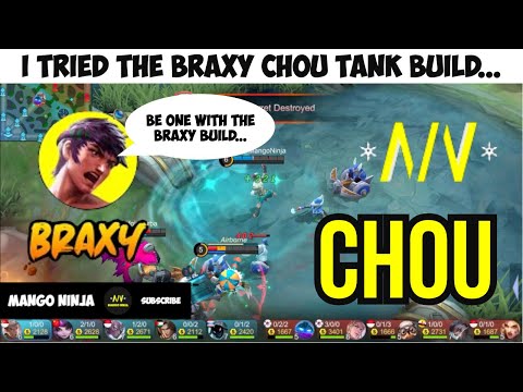 BRAXY CHOU TANK BUILD ACTUALLY WORKS | MOBILE LEGENDS | MANGO NINJA