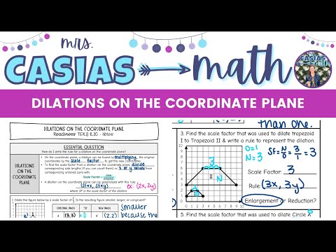 Dilations On The Coordinate Plane Guided Notes