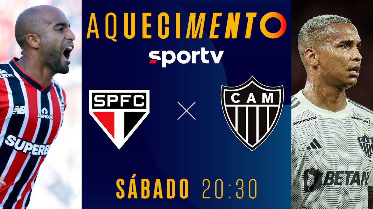 SÃO PAULO X ATLÉTICO-MG | AQUECIMENTO AO VIVO E COM IMAGENS | BRASILEIRÃO 2024 | #live | sportv