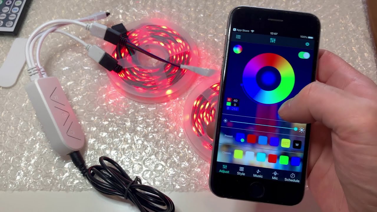 RGB LED strip 10M bluetooth 5M+5M IOS/Android #UnBoxing alesmart.pl Taśma led IR