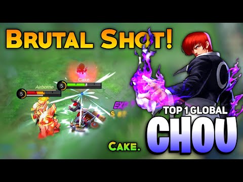 Brutal Shot! Chou Offlane Gameplay [ Top 1 Global Chou Best Build 2021 ] By Cake. - Mobile Legends
