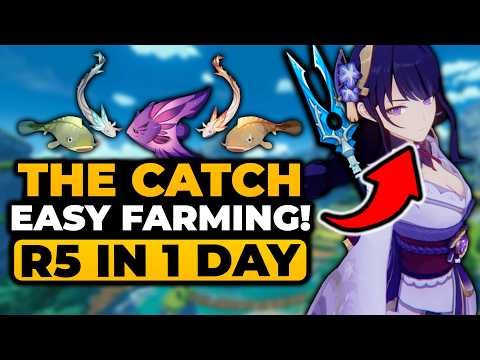 How To Get The Catch Genshin | R5 IN 1 DAY (ULTIMATE FISHING GUIDE) - All Fishing Location, AND MORE