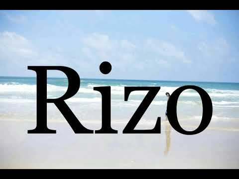 How To Pronounce Rizo🌈🌈🌈🌈🌈🌈Pronunciation Of Rizo