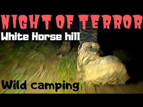 Uffington White Horse Hill Ridgeway Terror night wild camping hike Wayland's Smithy UK Part 1