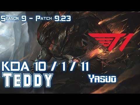SKT T1 Teddy YASUO vs JINX ADC - Patch 9.23 KR Ranked