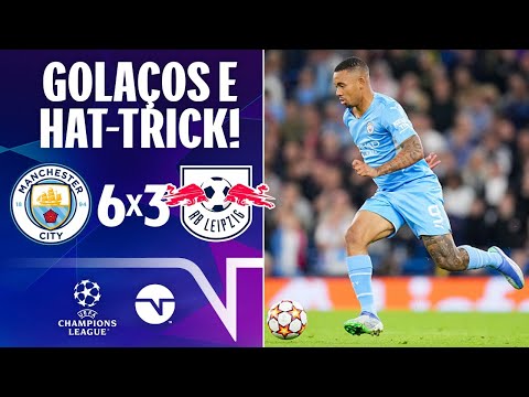 Gols e lances de Manchester City x RB Leipzig