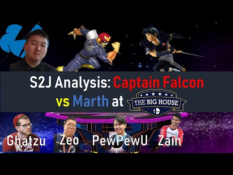 S2J Analyzes the Marth - Falcon Matchup at The Big House 8: PewPewU vs Zeo & Zain vs Gahtzu