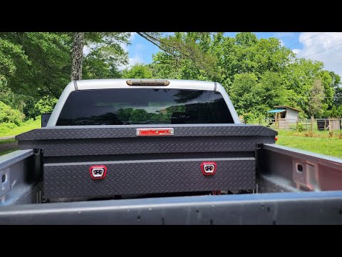 Installing a weather guard toolbox in the bed of my truck
