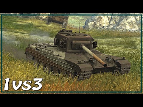 WoT Blitz 1v3 / Chimera Phantom / 4 frags / 6.7k dmg