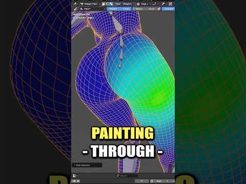 Blender: Weight Paint THROUGH Entire Mesh
